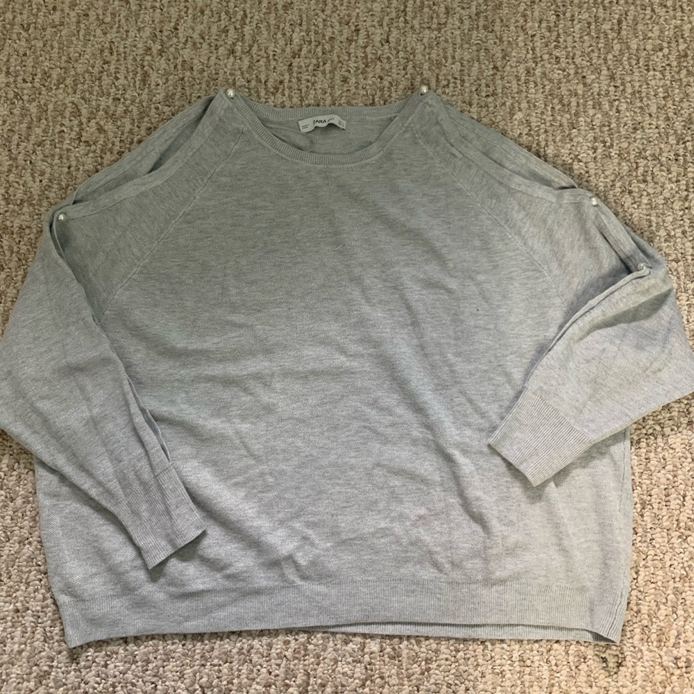 Pearl Sleeve Lined Sweater